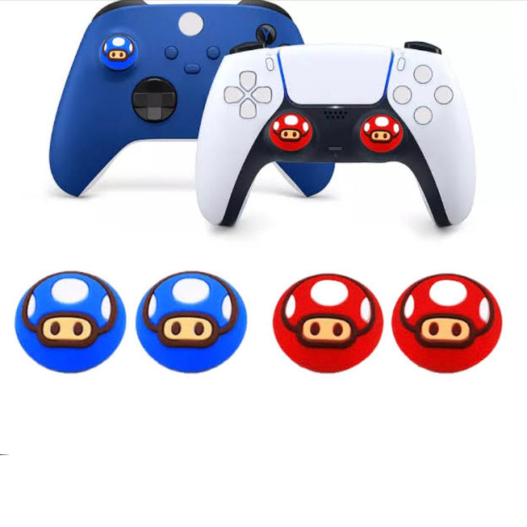 روکش آنالوگ دسته بازی طرح قارچ آبی mario